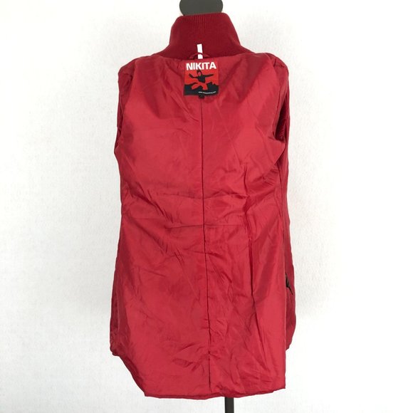 Nikita Red Full Zip Long Sleeve Nylon Jacket Sz S - Picture 7 of 10